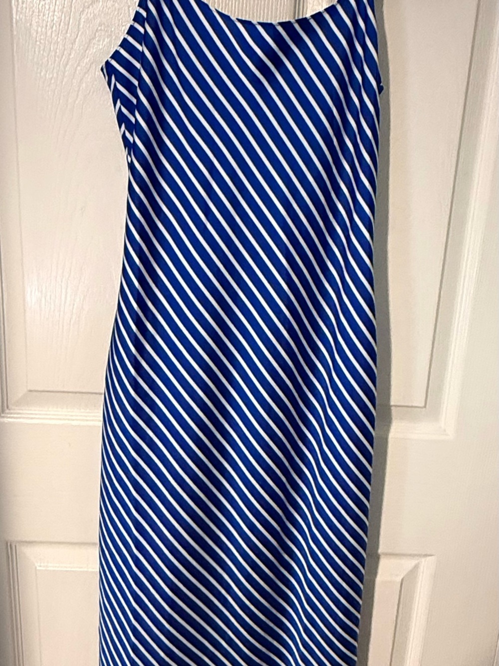 J. Crew Royal Blue and White Striped Spaghetti Strap dress size 0